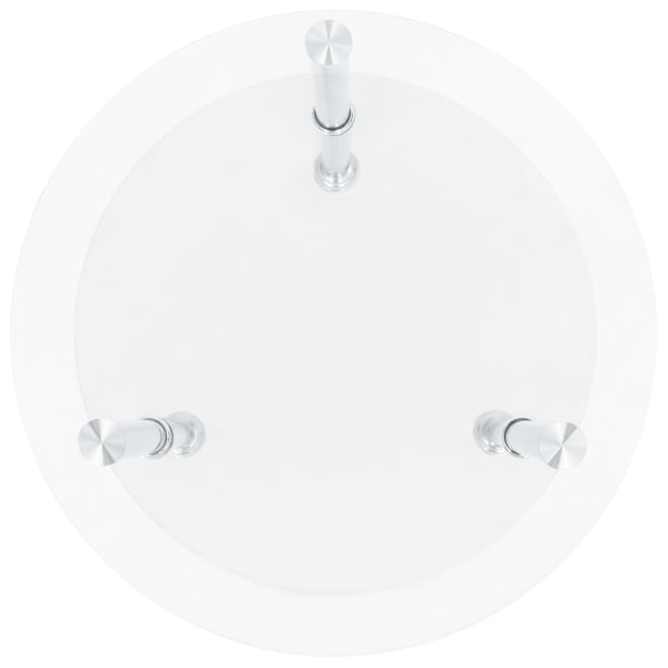 vidaXL Sidobord med 2 hyllplan genomskinligt 38 cm härdat glas Transparent