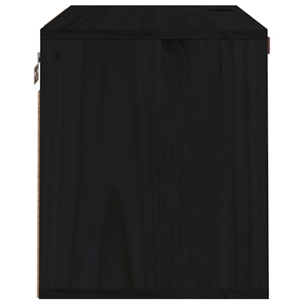 vidaXL Väggskåp svart 60x30x35 cm massiv furu Svart