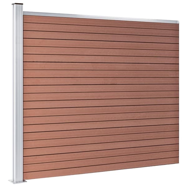vidaXL Staketpanel WPC 175x146 cm brun Brun