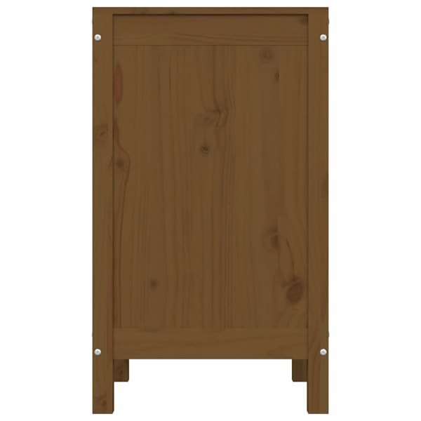 vidaXL Tvättkorg honungsbrun 44x44x76 cm massiv furu Brun