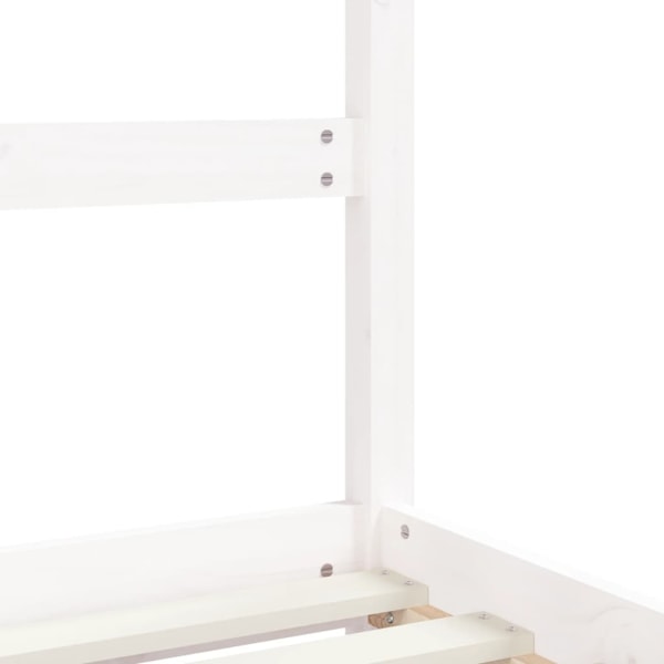vidaXL Sängram för barnsäng vit 90x200 cm massiv furu Vit