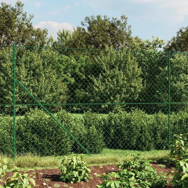vidaXL Gunnebostängsel med markspett grön 2,2x10 m Grön