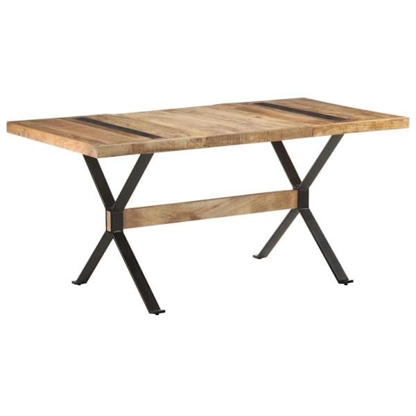 vidaXL Matbord 160x80x76 cm grovt mangoträ Brun