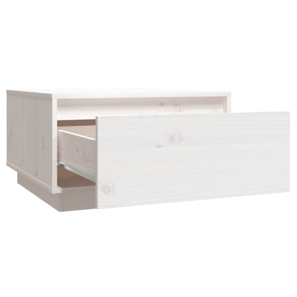 vidaXL Soffbord vit 55x56x32 cm massiv furu Vit