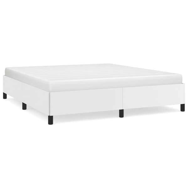 vidaXL Sängram vit 160x200 cm konstläder Vit