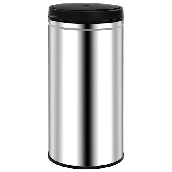 vidaXL Soptunna med automatisk sensor 70 L rostfritt stål Silver