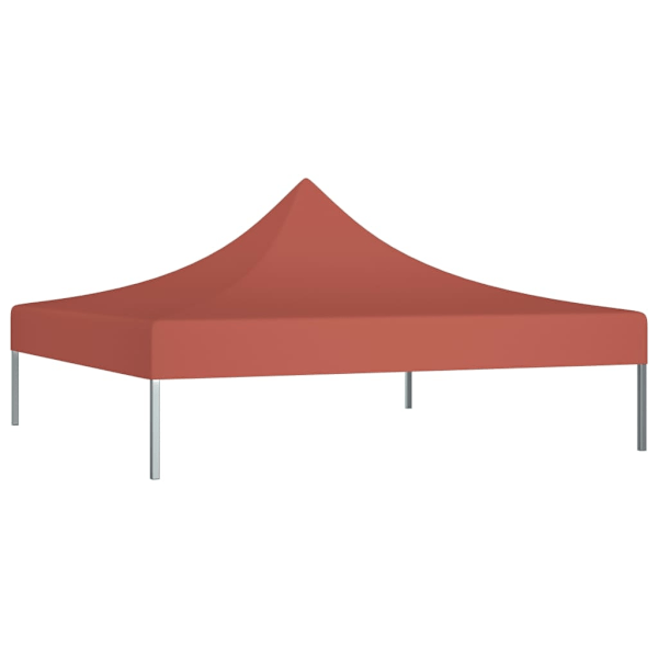 vidaXL Tak till partytält 2x2 m terrakotta 270 g/m² Brun