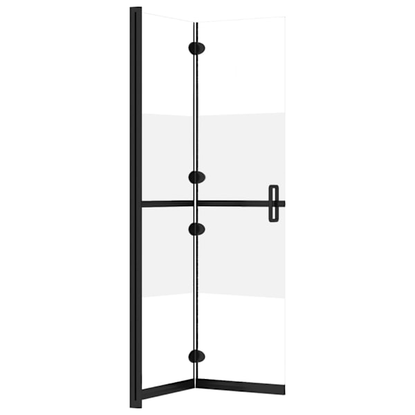 vidaXL Vikbar duschvägg med halvfrostat ESG-glas 110x190 cm Transparent
