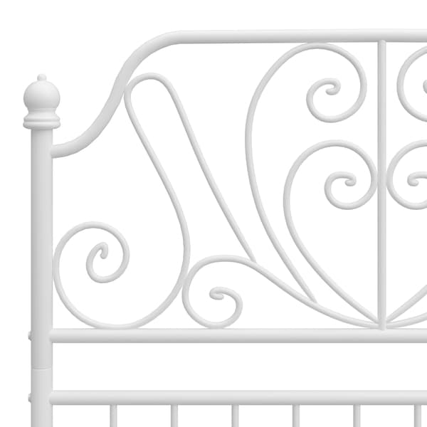 vidaXL Sängram vit metall 100x200 cm Vit