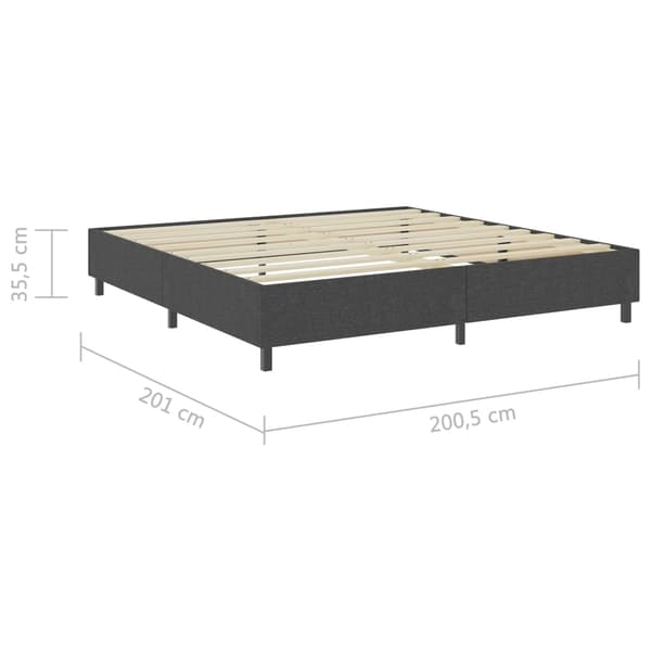 vidaXL Ramsäng grå tyg 200x200 cm grå