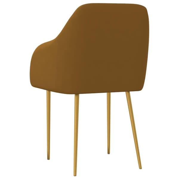 vidaXL Matstolar 2 st brun sammet Brun