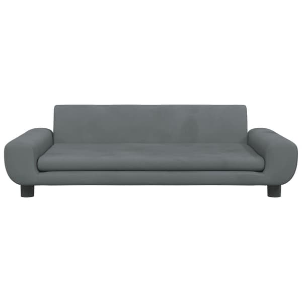 vidaXL Hundbädd mörkgrå 100x54x33 cm sammet Grå