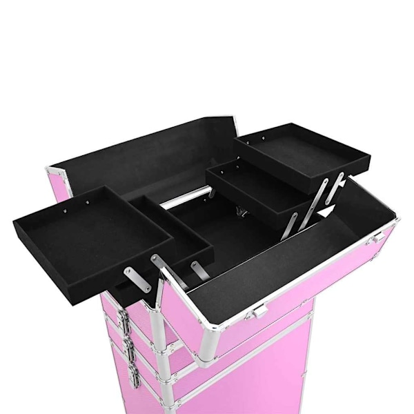 vidaXL Sminklåda aluminium rosa Rosa
