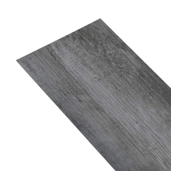 vidaXL Ej självhäftande PVC-golvplankor 5,26 m² 2 mm glansig grå grå