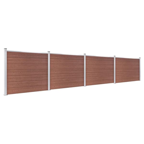 vidaXL Staketpaneler WPC 699x146 cm brun Brun