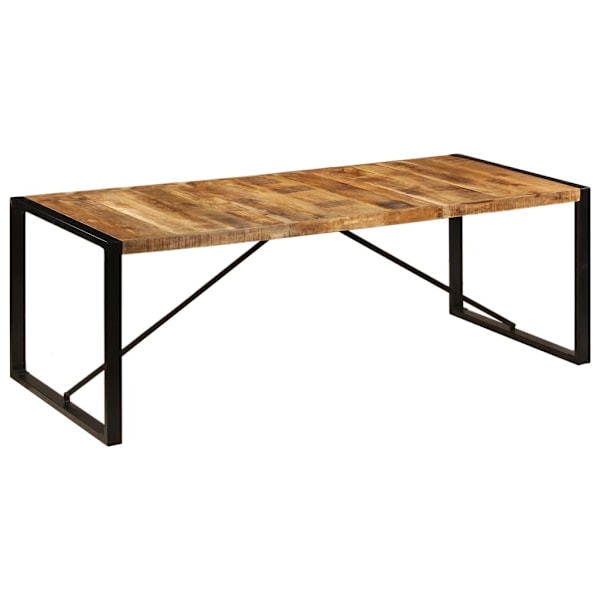 vidaXL Matbord 220x100x75 cm massivt mangoträ Brun