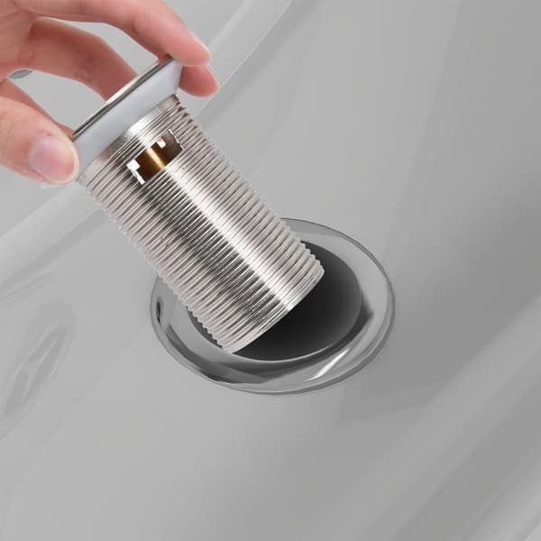 vidaXL Pop-up bottenventil med överflödesfunktion krom 6,4x6,4x9,1 cm Silver