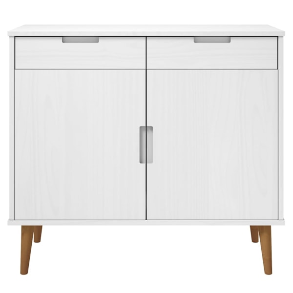 vidaXL Skänk MOLDE vit 90x40x80 cm massiv furu Vit