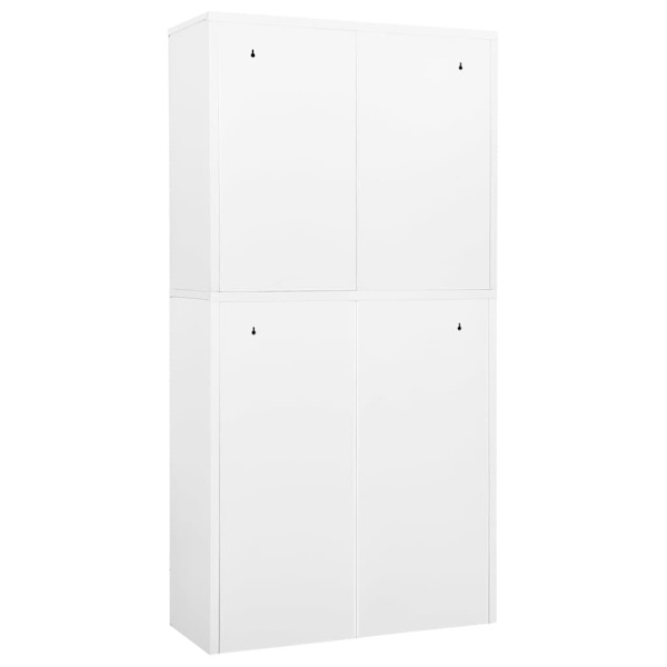 vidaXL Dokumentskåp vit 90x40x180 cm stål Vit