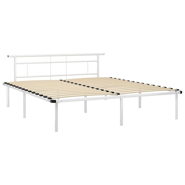 vidaXL Sängram vit metall 180x200 cm Vit
