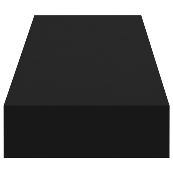 vidaXL Svävande vägghylla med låda svart 80x25x8 cm Svart