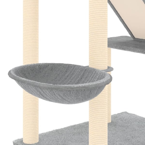 vidaXL Golv-till-tak klösträd ljusgrå 277-303 cm Grå