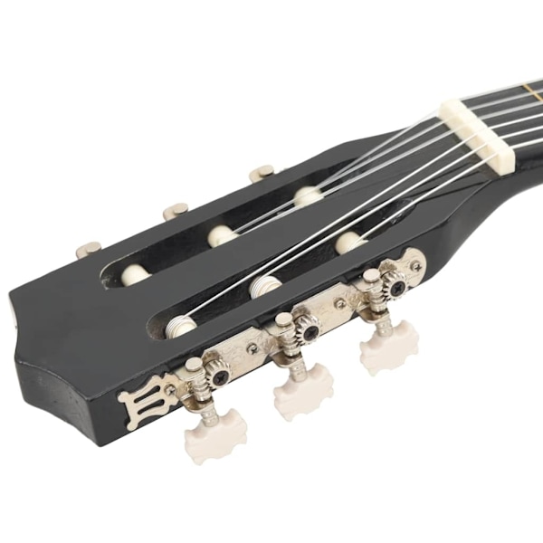 vidaXL Gitarr för nybörjare 8 delar klassisk svart 3/4 36" Svart