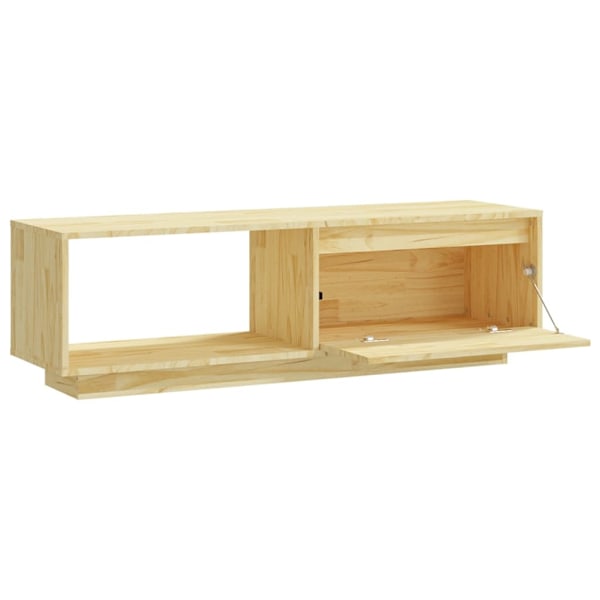 vidaXL Tv-bänk 110x30x33,5 cm massiv furu Brun