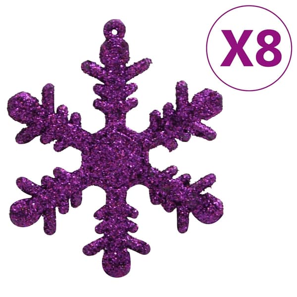 vidaXL Julgranskulor 111 delar lila polystyren Lila
