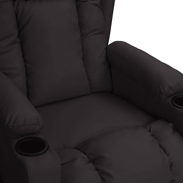 vidaXL Elektrisk massagefåtölj svart konstläder Svart