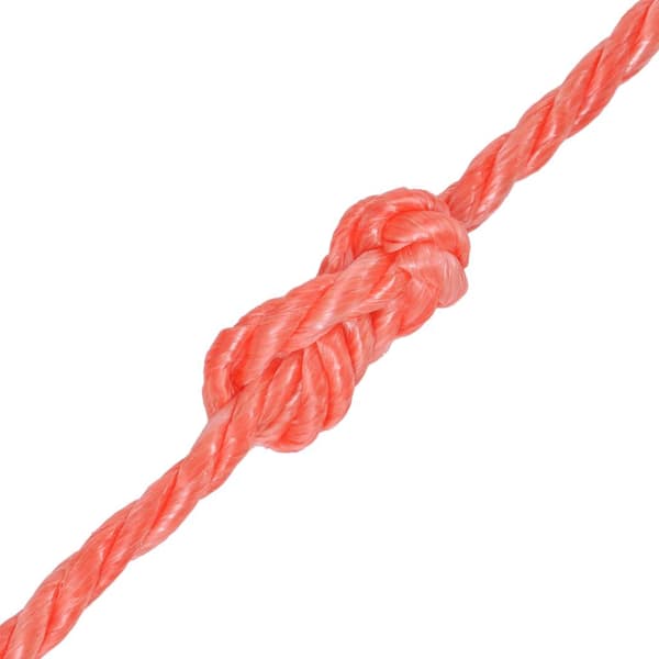 vidaXL Tvinnat rep i polypropylen 10 mm 250 m orange