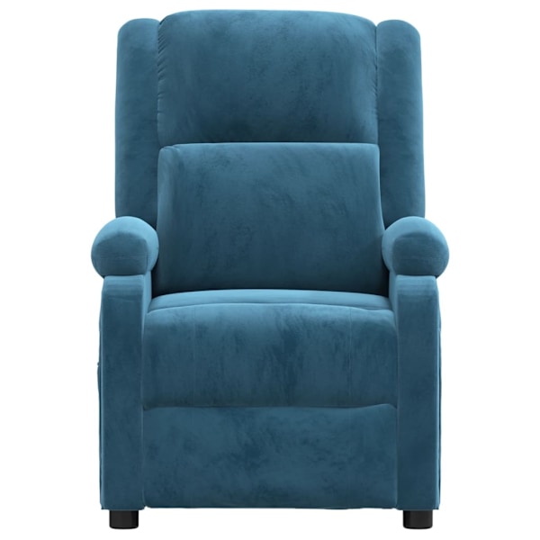 vidaXL Reclinerfåtölj blå sammet Blå
