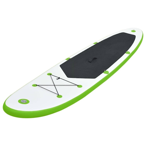 vidaXL SUP-bräda uppblåsbar grön och vit Grön