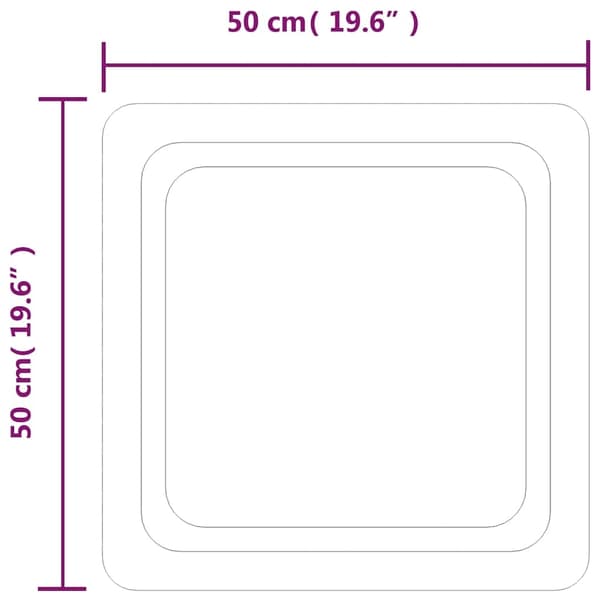 vidaXL Badrumsspegel LED 50x50 cm Transparent