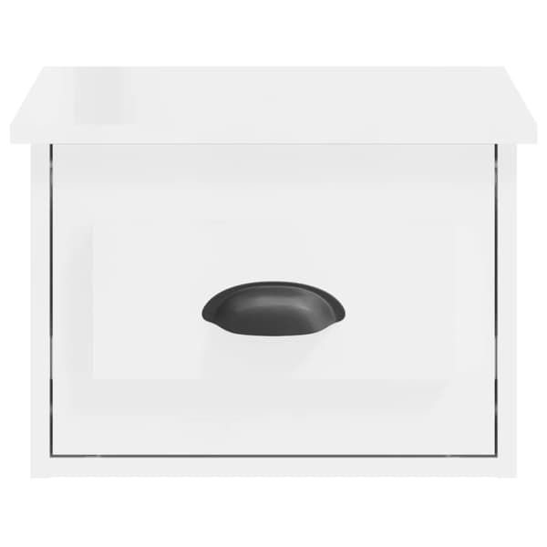 vidaXL Väggmonterade sängbord 2 st vit högglans 41,5x36x28 cm Vit