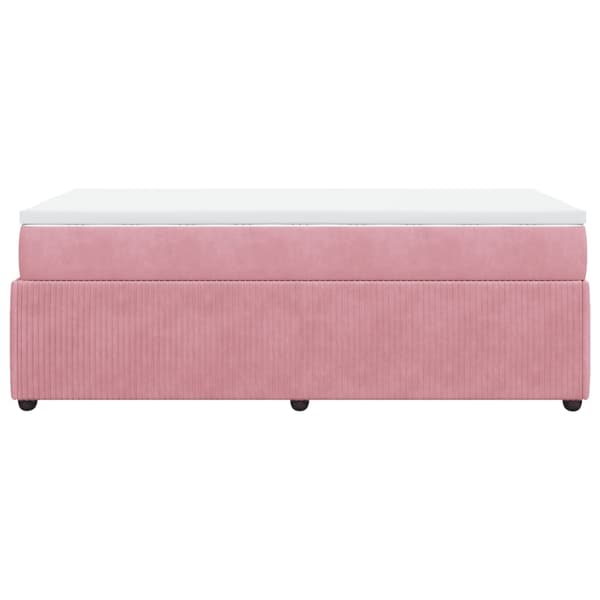 vidaXL Ramsäng med madrass rosa 80x200 cm sammet Rosa