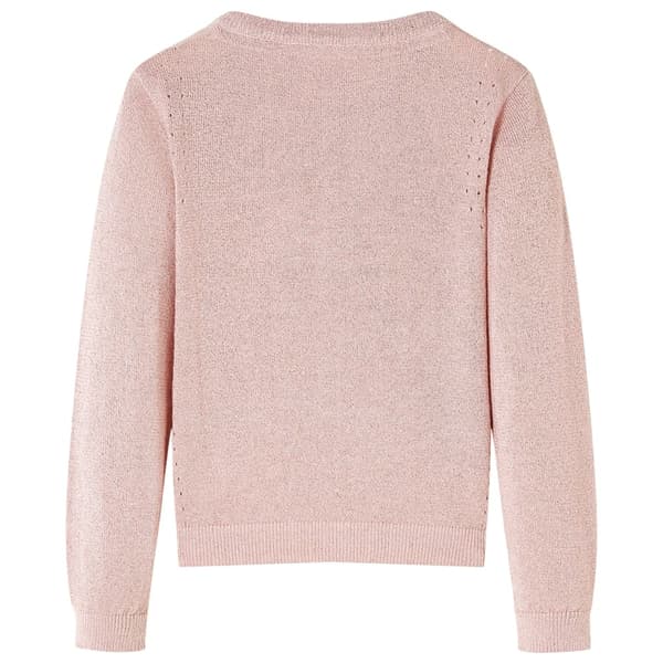 vidaXL Stickad kofta för barn mjuk rosa 92 Rosa