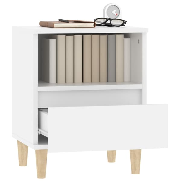 vidaXL Sängbord 2 st vit 40x35x50 cm Vit