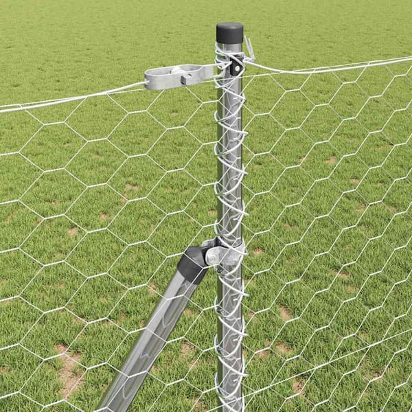 vidaXL Markfixerat Svetsat Stängsel 50 x 1 m (B x H) Silver