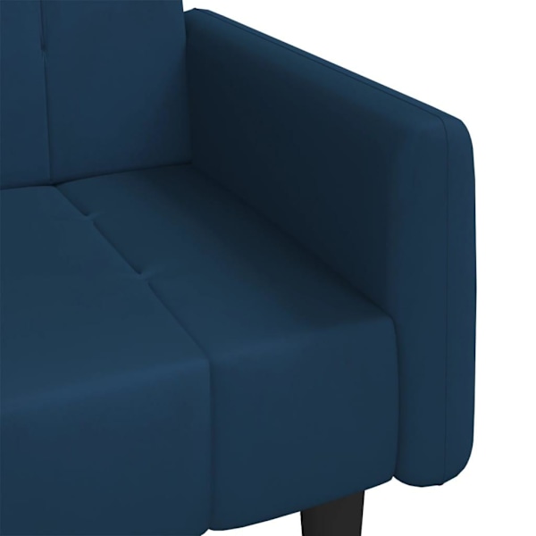 vidaXL Bäddsoffa 2-sits blå sammet Blå