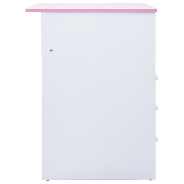 vidaXL Skrivbord för barn lutbart rosa och vit Rosa