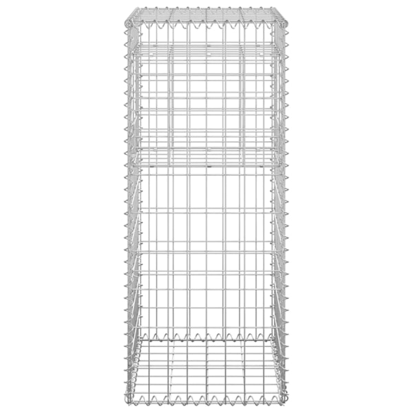 vidaXL Gabionkorgar 2 st stolpformade 40x40x100 cm järn Silver