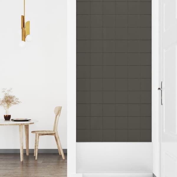 vidaXL Väggpaneler 12 st mörkgrå 90x15 cm sammet 1,62 m² Grå
