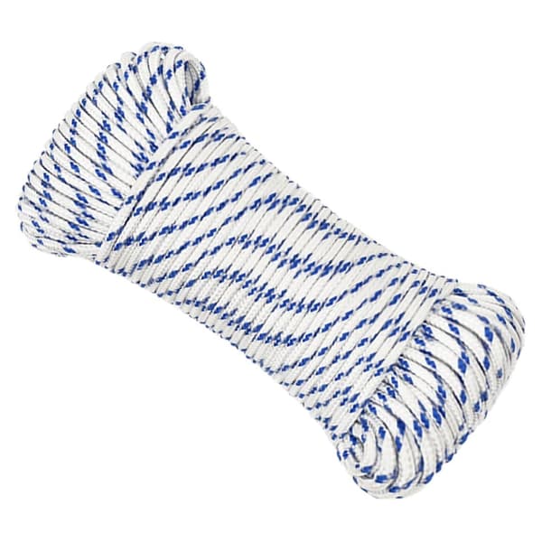 vidaXL Båtlina vit 3 mm 50 m polypropylen