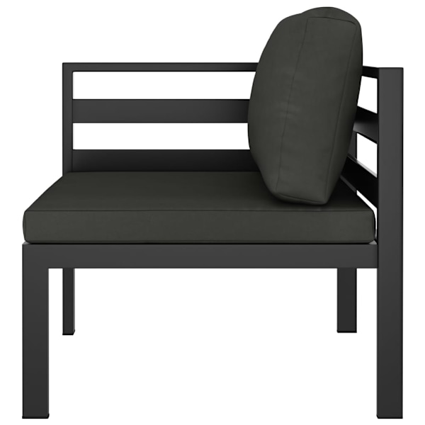 vidaXL Loungegrupp för trädgården 6 delar med dynor aluminium antracit Antracit