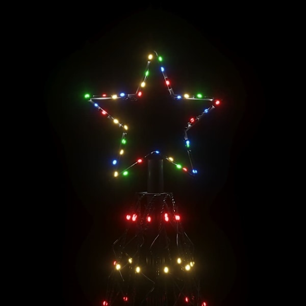 vidaXL Julgranskon färgglad 1400 LEDs 160x500 cm Flerfärgsdesign