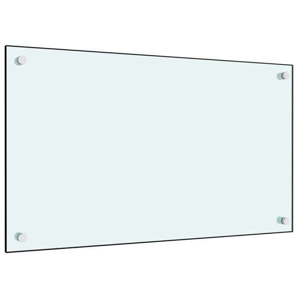 vidaXL Stänkskydd vit 70x40 cm härdat glas Vit