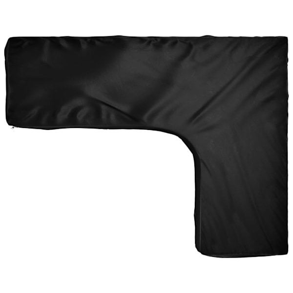 vidaXL Överdrag för utemöbler 18 ölj. 285x2220x80cm L-format Svart