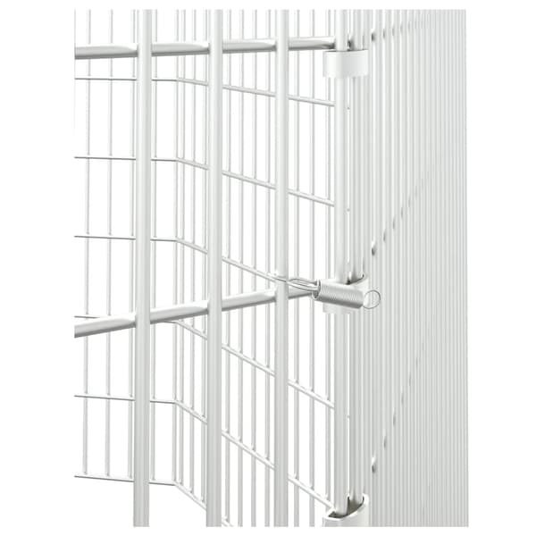 vidaXL Husdjursbur 8-panel 54x80 cm galvaniserat järn Silver