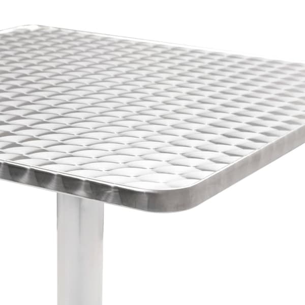 vidaXL Trädgårdsbord silver 60x60x70 aluminium Silver